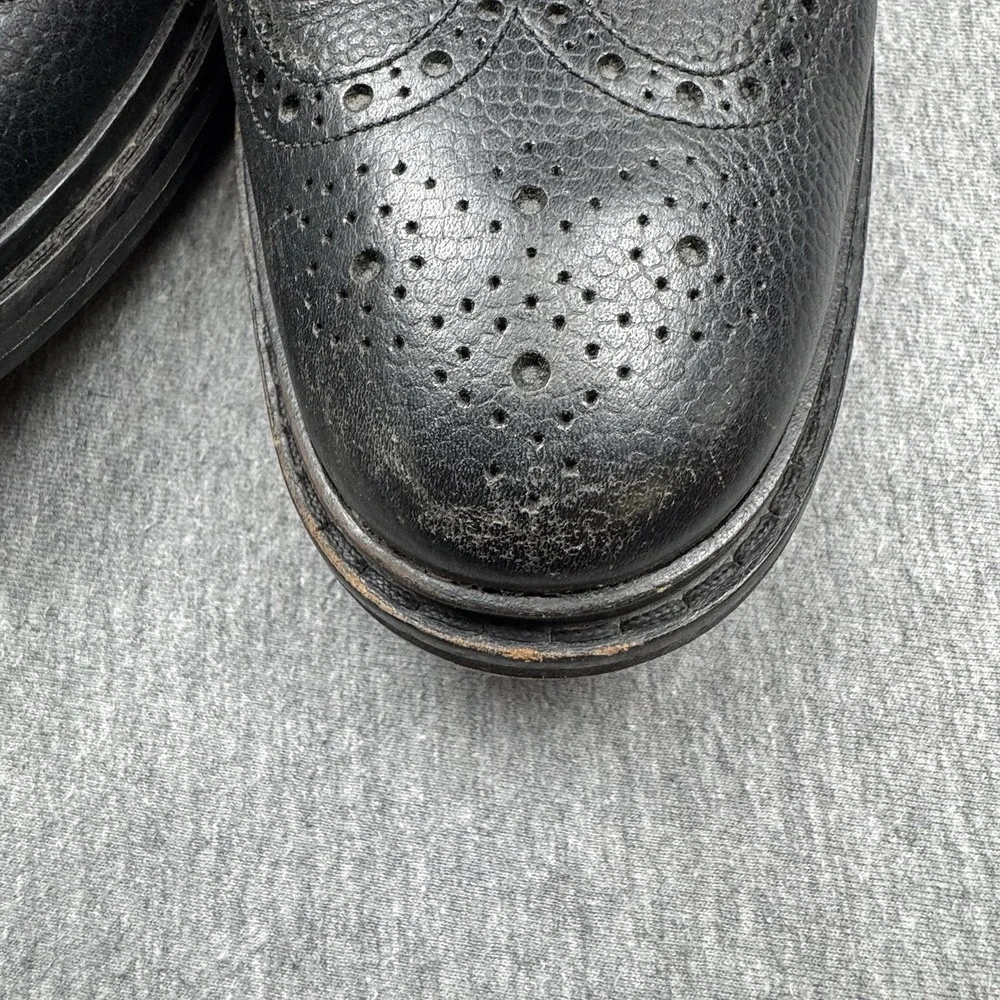 Cole Haan Wingtip Chukka Black Leather Ankle Boot Mens Sz 8.5M Wedding Casual